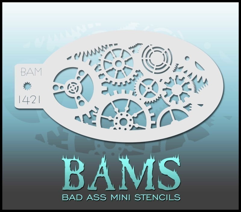 BAM 1421 - Cogs and Gears Stencil