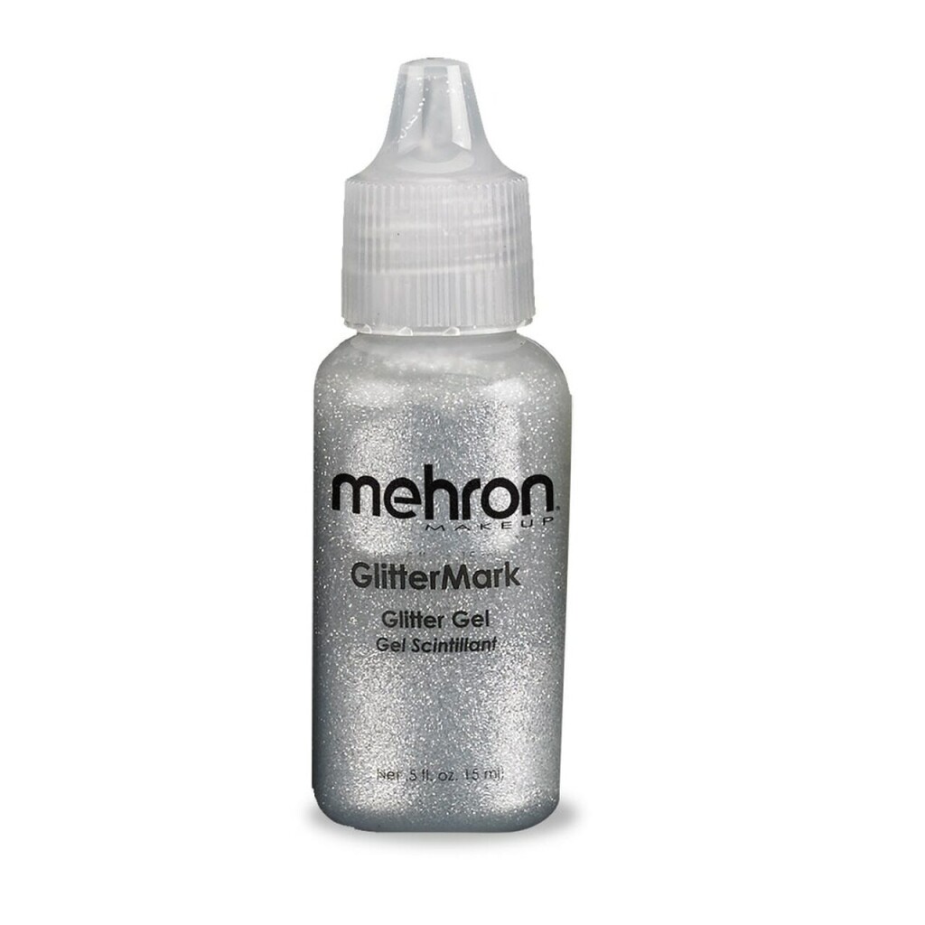 Mehron GlitterMark - Glitter Gel Fine Liner - Silver