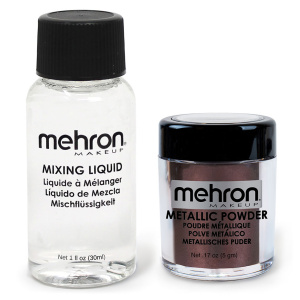 Mehron Metallic Powder & Mixing Liquid - Bronze