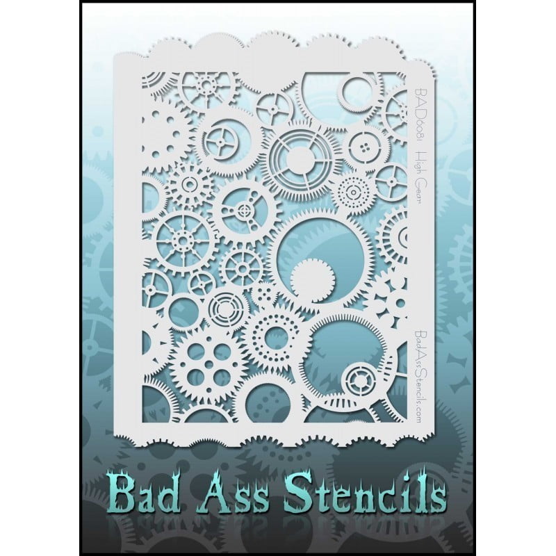 Bad Ass Stencils BAD6081 - High Gear Steampunk Cogs