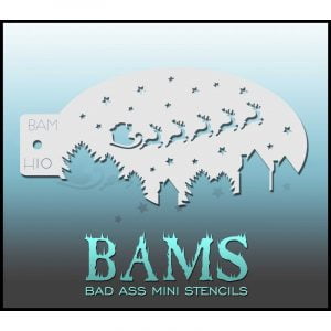 Bad Ass Stencils BAM H10 - Christmas Stencil Santa