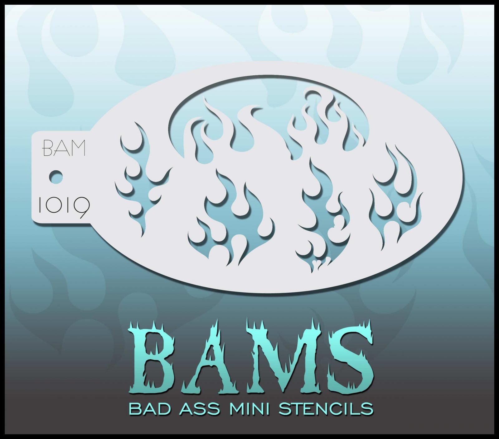 Bad Ass Stencils - BAM 1019 Flames Fire