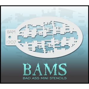 Bad Ass Stencils BAM 1207 - Shatter Pattern Stencil