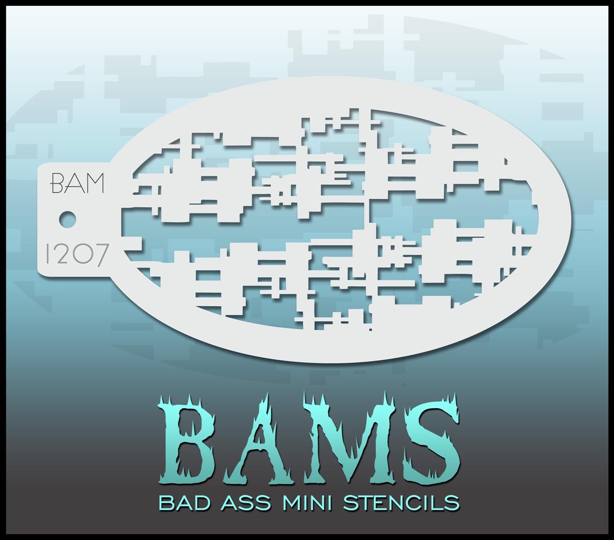 Bad Ass Stencils BAM 1207 - Shatter Pattern Stencil