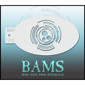 Bad Ass Stencils - BAM 1219 Circular Cyborg Cogs Robot