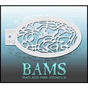 Bad Ass Stencils - BAM 1319 Stencil Abstract Liquid Shapes