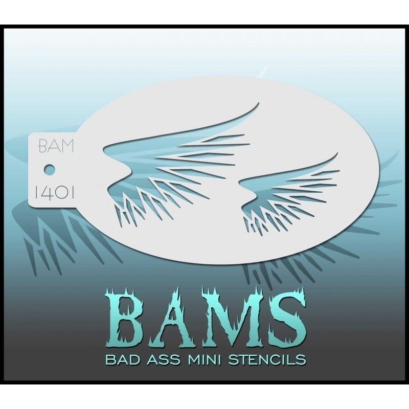 Bad Ass Stencils BAM 1401 - Wings Stencil