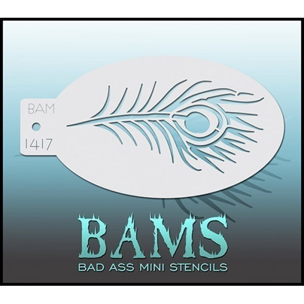 Bad Ass Stencils BAM 1417 - Peacock Stencil