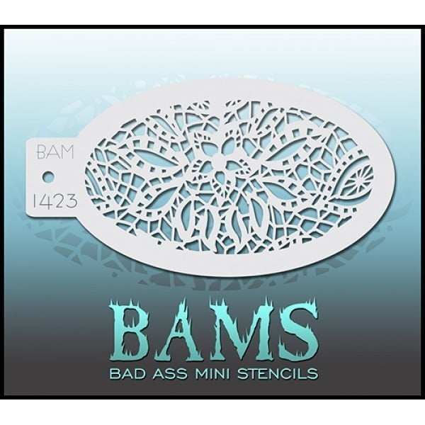 Bad Ass Stencils BAM 1423 - Floral Lace Stencil
