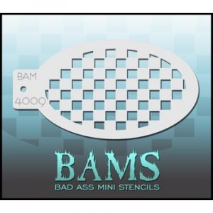 Bad Ass Stencils BAM 4009 - Checkerboard Stencil