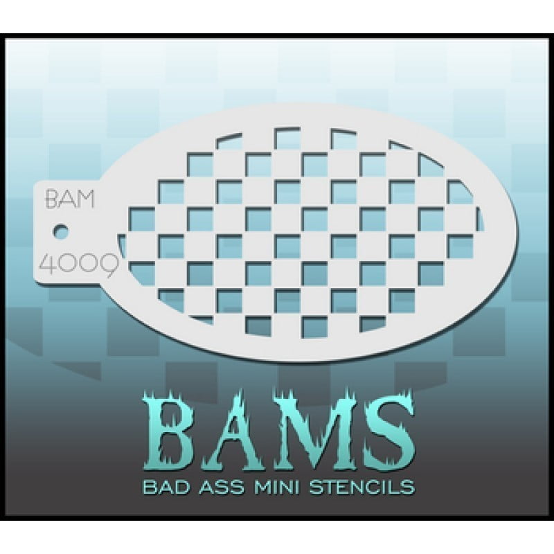 Bad Ass Stencils BAM 4009 - Checkerboard Stencil