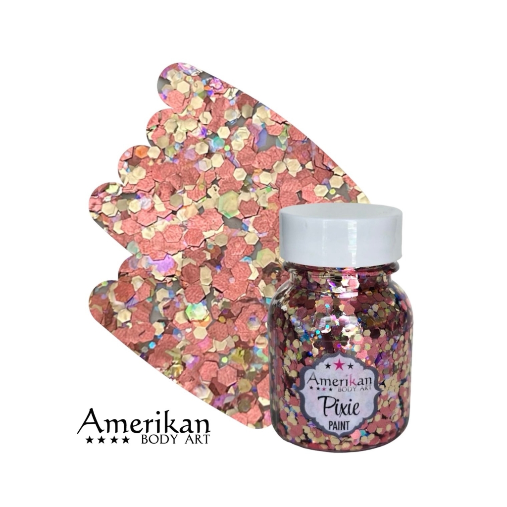 Amerikan Body Art Pixie Paint Glitter Gel - Be Mine (Rose Gold)