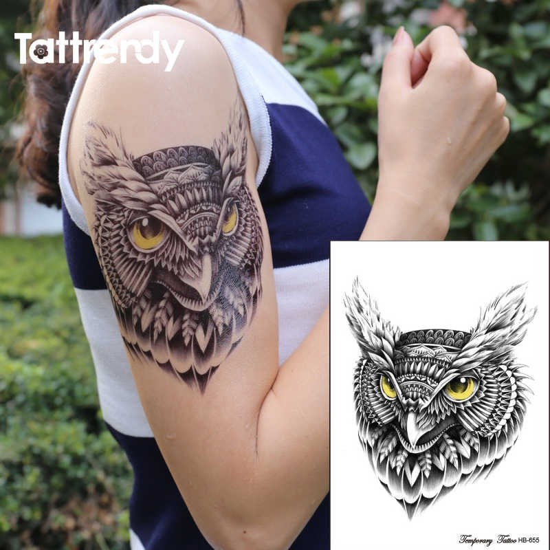 Temporary Tattoo HB-655 Owl