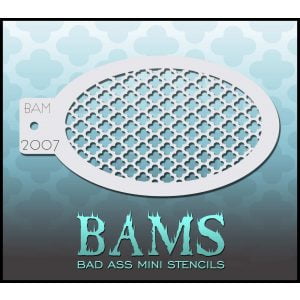 Bad Ass Stencils - BAM 2007 Clover lattice pattern