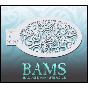 Bad Ass Stencils BAM 2028 - Swirls Stencil