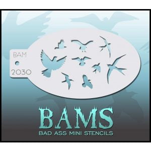 Bad Ass Stencils - BAM 2030 Birds Swallows