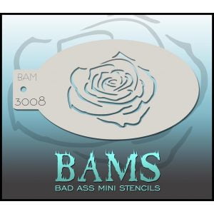 Bad Ass Stencils - BAM 3008 Rose Stencil
