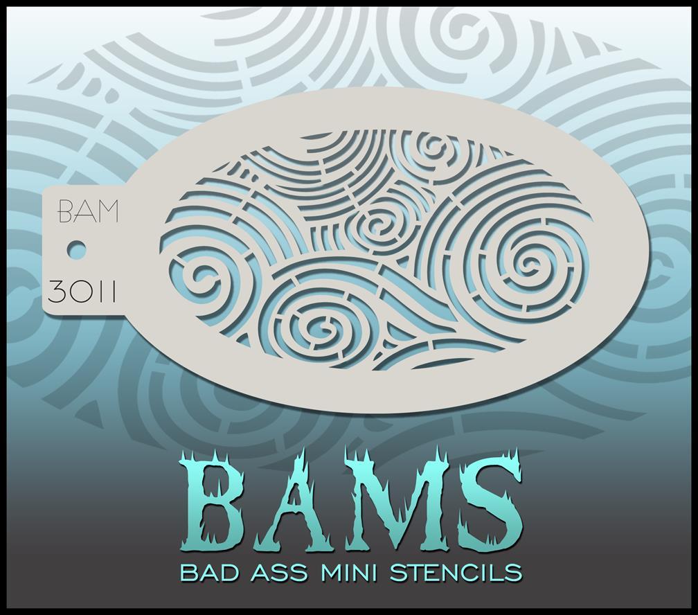 Bad Ass Stencils - BAM 3011 Newgrange Swirl