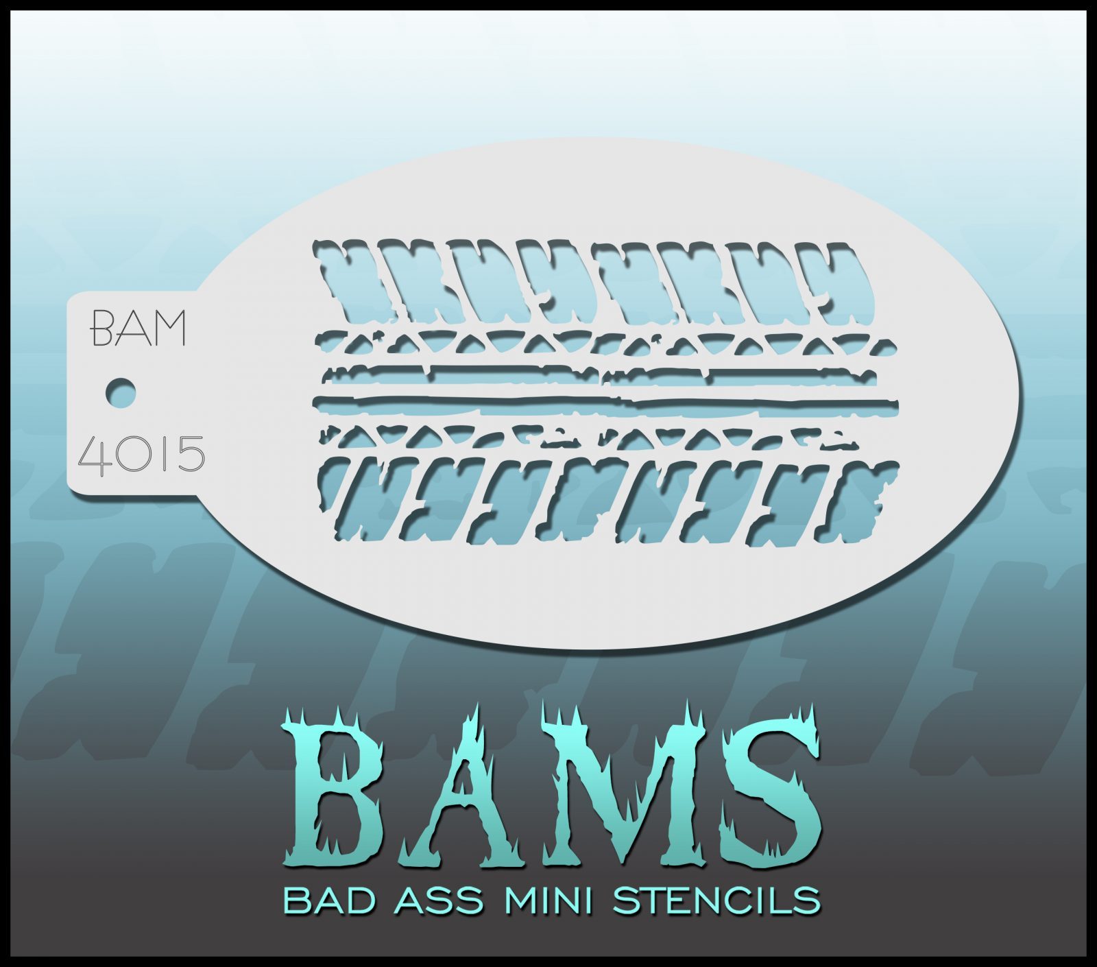 Bad Ass Stencils - BAM 4015 Tyre Stencil