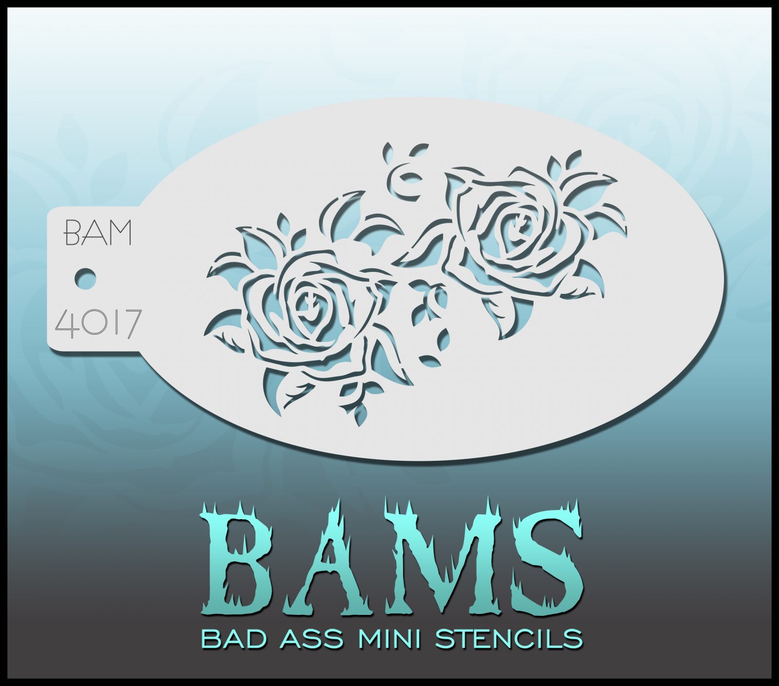 Bad Ass Stencils - BAM 4017 Roses Stencil