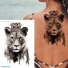 Temporary Tattoo LC-639 Watercolour Lion