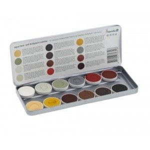 Superstar Aqua Face and Bodypaint palette 12 colours FEARSOME FACES by Matteo Arfanottia