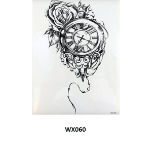 Temporary Tattoo WX-060 Fleur de Lis Stopwatch Jewellery