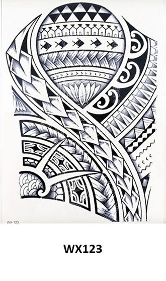 Temporary Tattoo WX-123 Maori Tribal