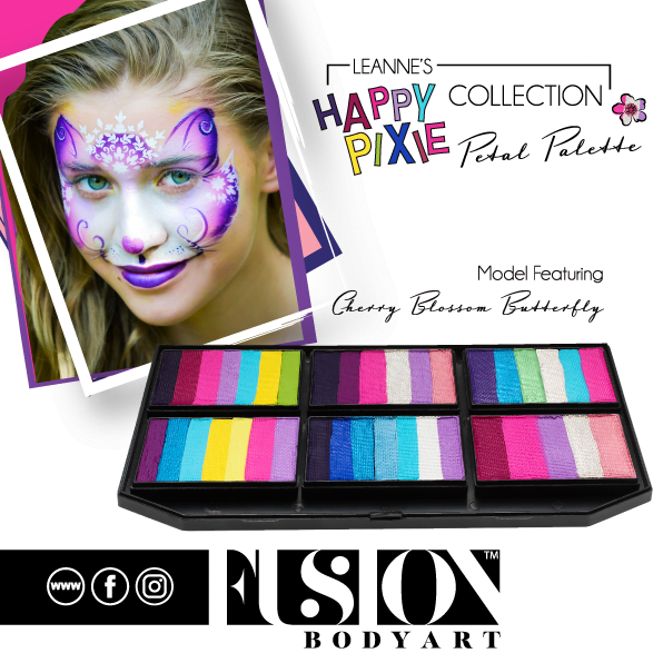 Fusion Face Painting Palette - Leanne's Happy Pixie - Petal Palette