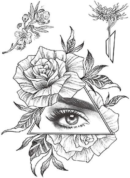 Temporary Tattoo TH-398 Rose Geometric