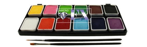 Diamond FX Face Paint Palette 12 colors Essential - Small (12x6g)