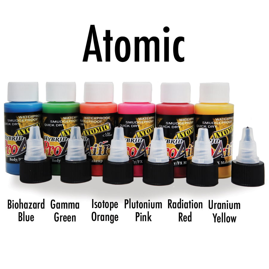 ProAiir Hybrid Atomic Colours Pack 6 x 30ml (1oz) Airbrush paint