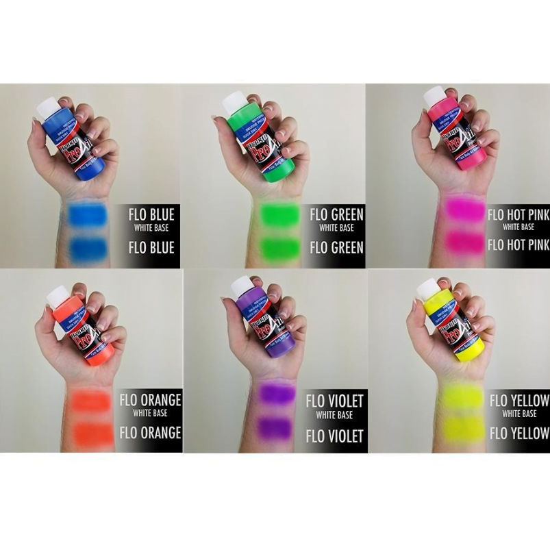 ProAiir Hybrid Fluorescent Colours Pack 6 x 30ml (1oz) Airbrush paint