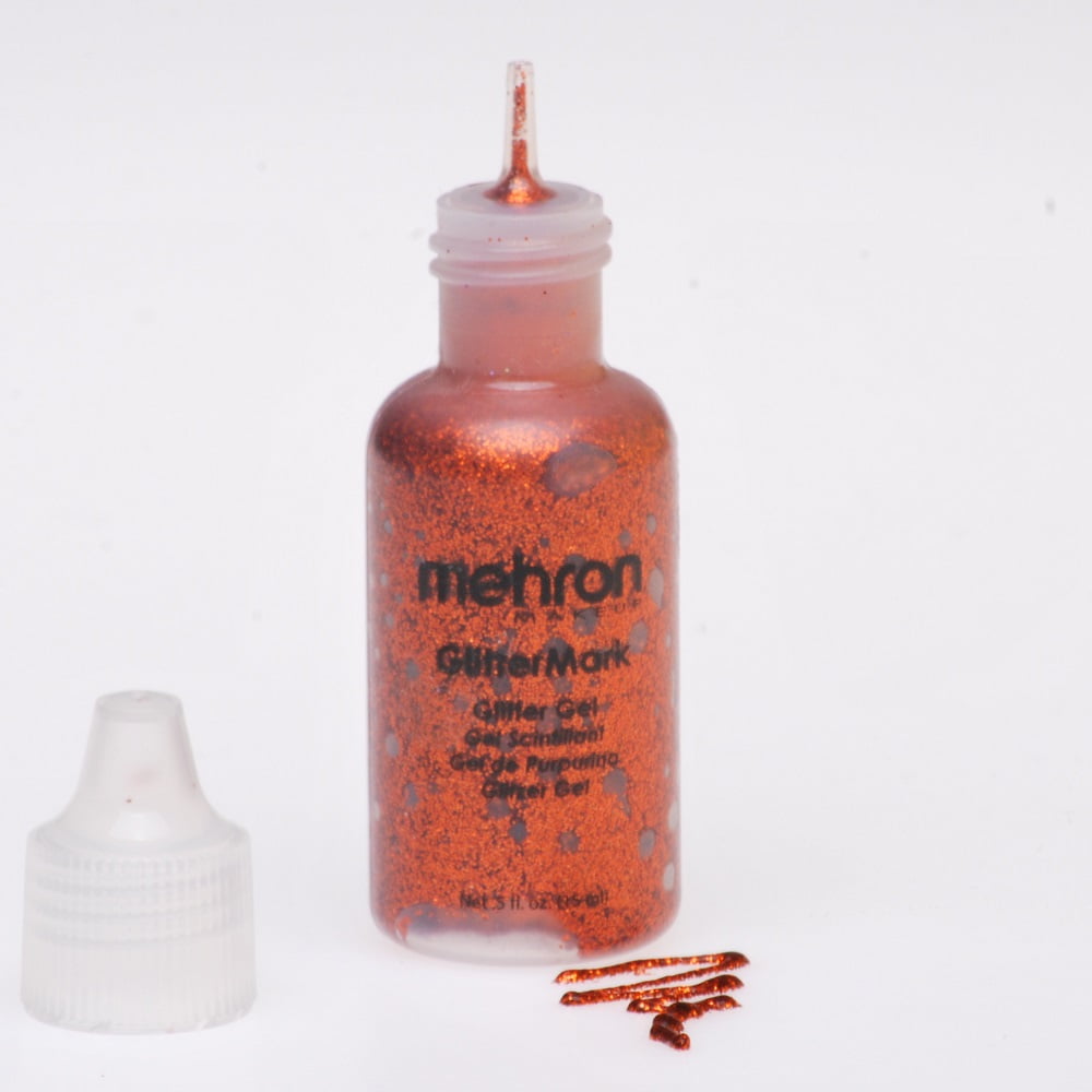 Mehron GlitterMark - Glitter Gel Fine Liner - Orange Harvest