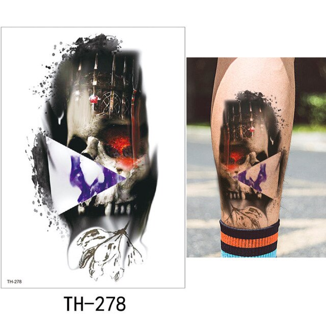 Temporary Tattoo TH-278 Mystic Skull
