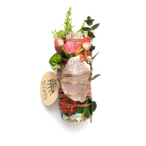 Ritual Gypsy - Ritual Sage Wand with Rose Quartz - 4"