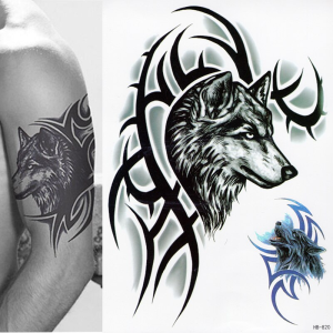 Temporary Tattoo HB-820 Wolf