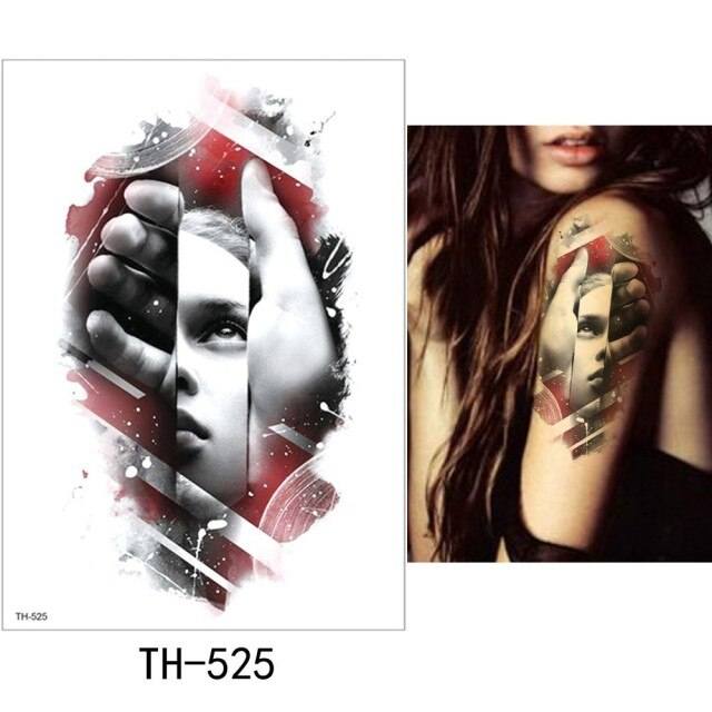 Temporary Tattoo TH-525 Girl Face