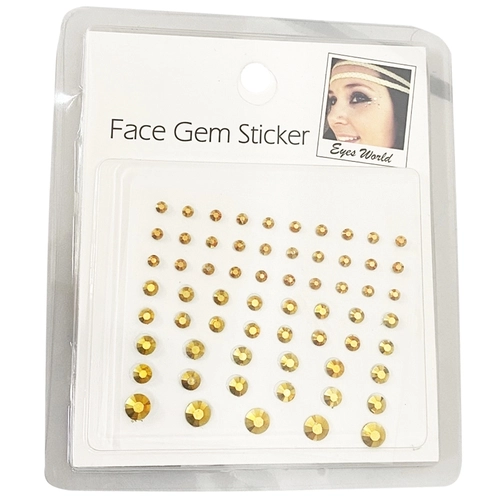 Self Adhesive Glitter Face Gems in Gold
