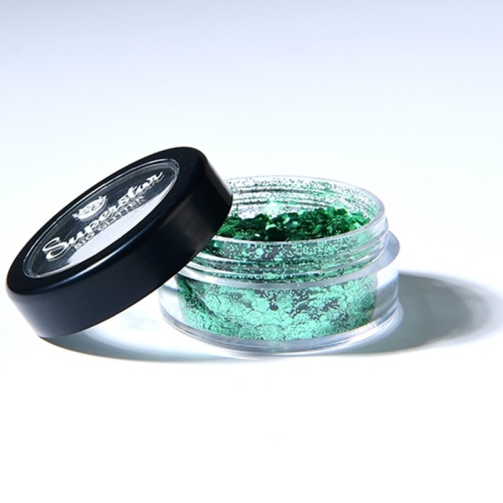 Superstar Biodegradable Face & Body Glitter - Chunky Mix Green Bioglitter