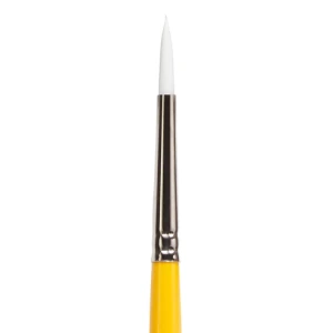 Kingart Premium White Nylon 7950 Gold Grip Series Round Artist Brushes #0