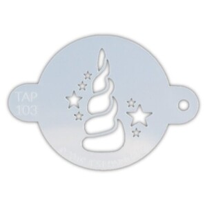 TAP 103 Face Painting Stencil | Unicorn Horn with Stars