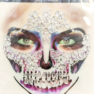 Face Gems - Skull - Silver Mask