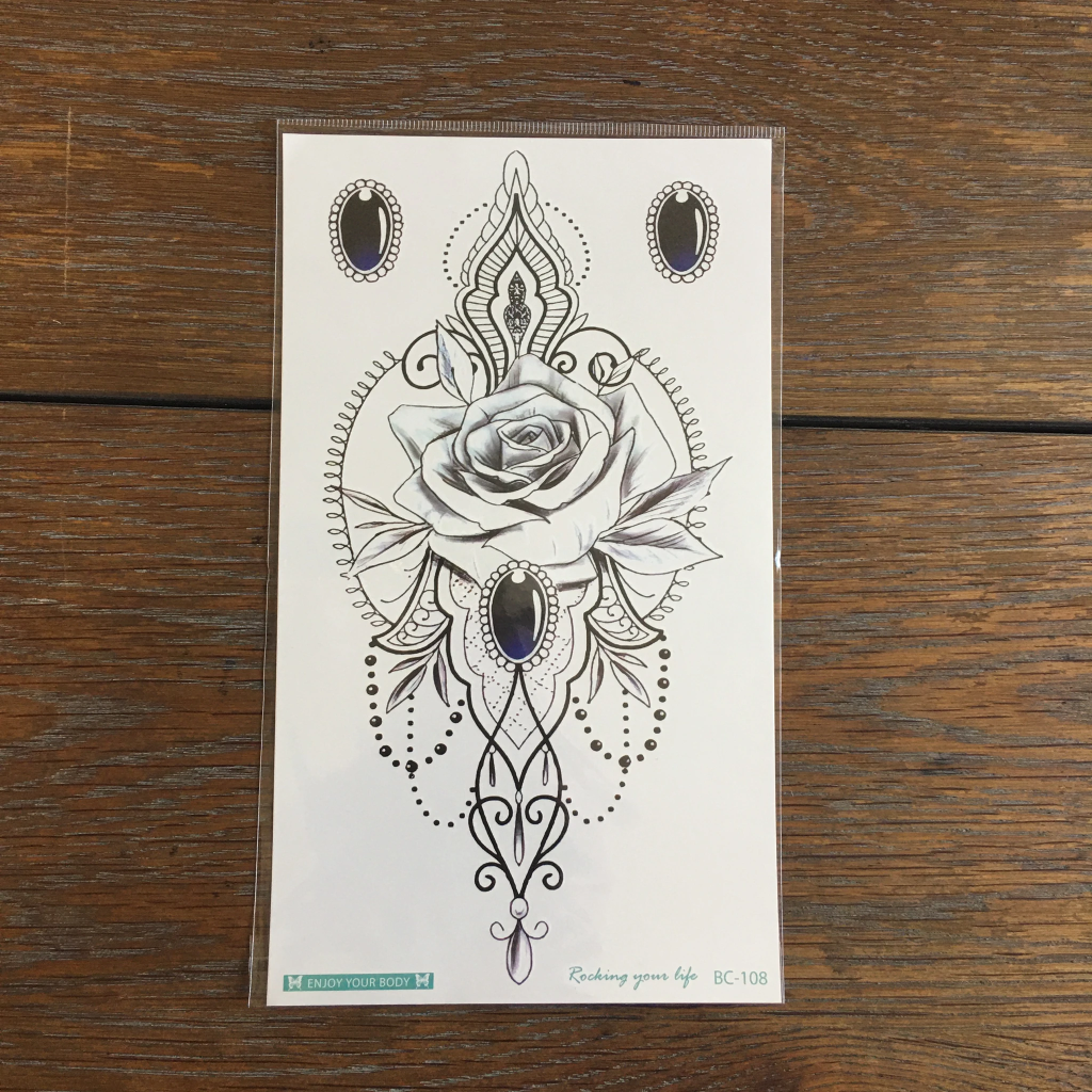 Temporary Tattoo BC-108 Flower Jewel Body Art