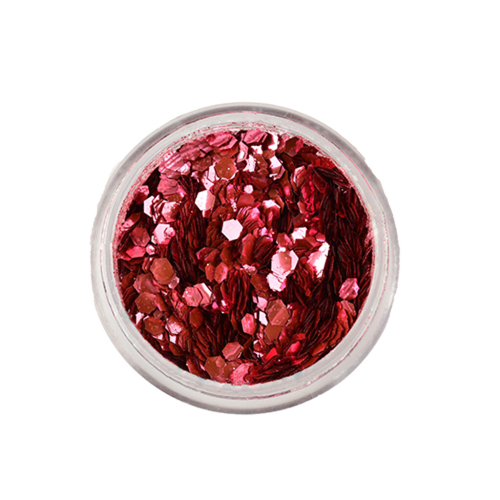 Superstar Biodegradable Face & Body Glitter - Dark Rose Chunky Mix Bioglitter