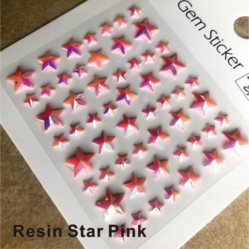 Rhinestones Self Adhesive Glitter Face Gems - RG04 Pink Stars