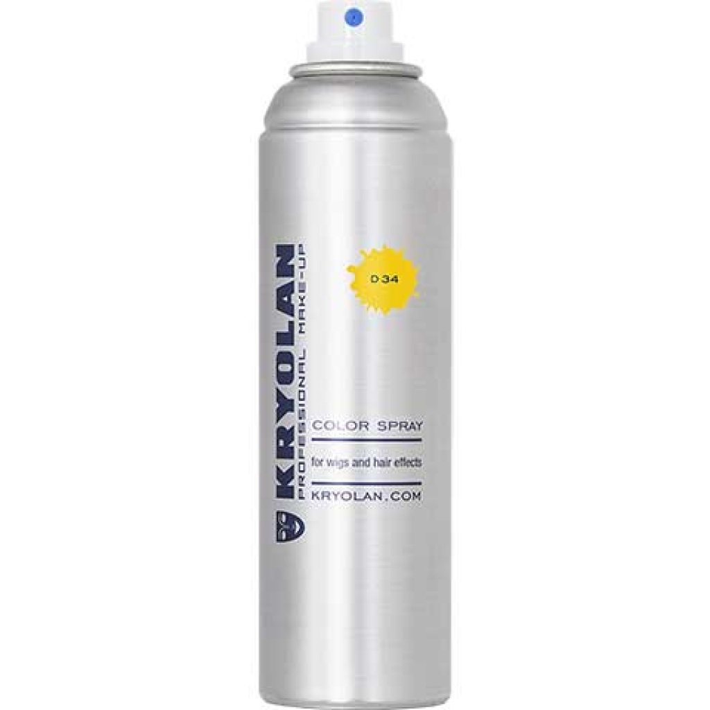 Kryolan Colour Hair Spray - D34 Yellow