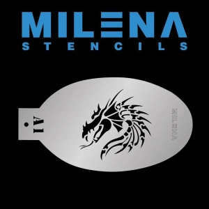 Milena Stencils - A1 - Dragon Head Stencil