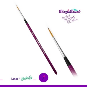Blazin Brush - Face Painting Brush by Marcela Bustamante - Details Collection - Liner #1