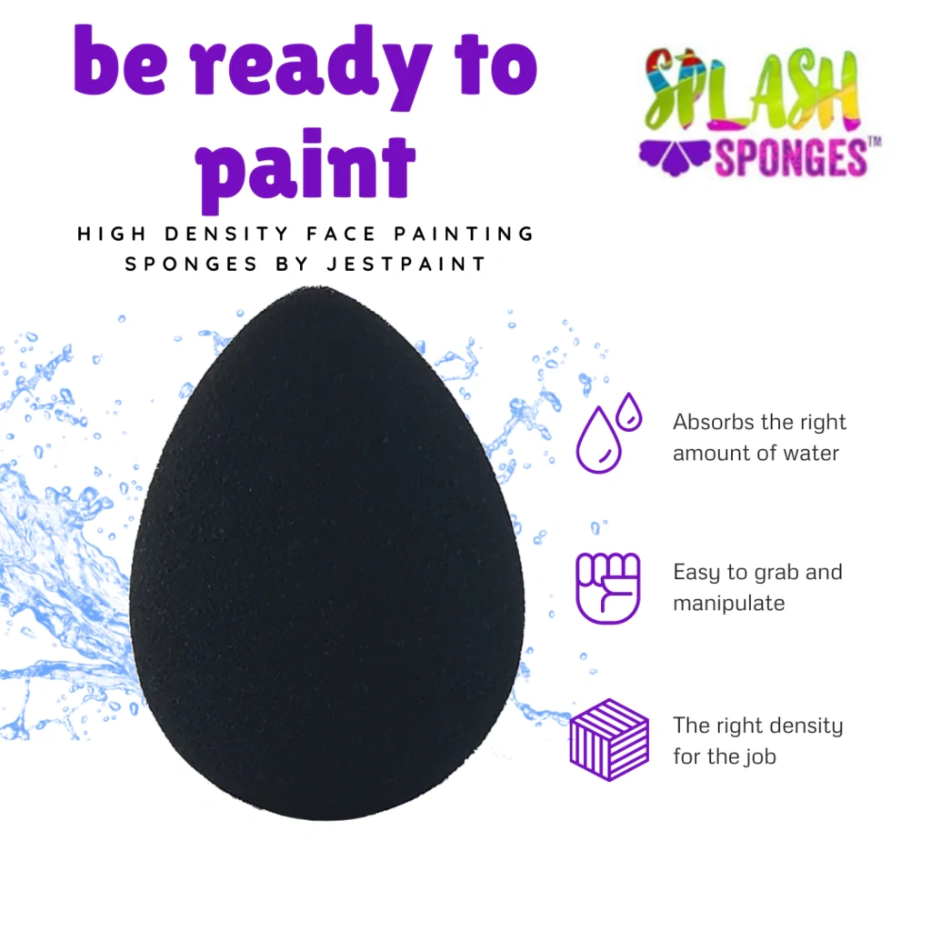 Splash Face Painting Sponges by Jest Paint - Droplet Sponge